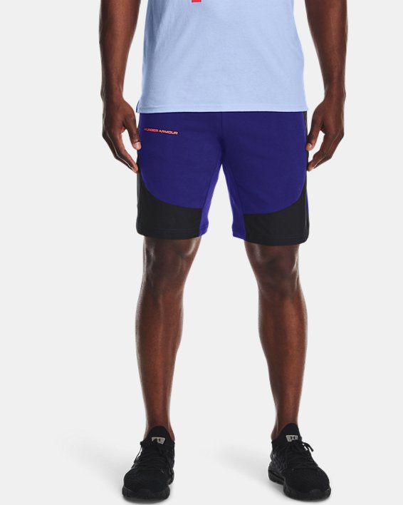 Men's UA Rival Terry AMP Shorts, Blue, pdpMainDesktop image number 0